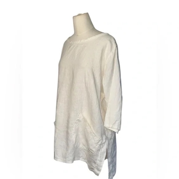 HEART’S DESIRE LINEN cream Top - Size Medium - Picture 5 of 8